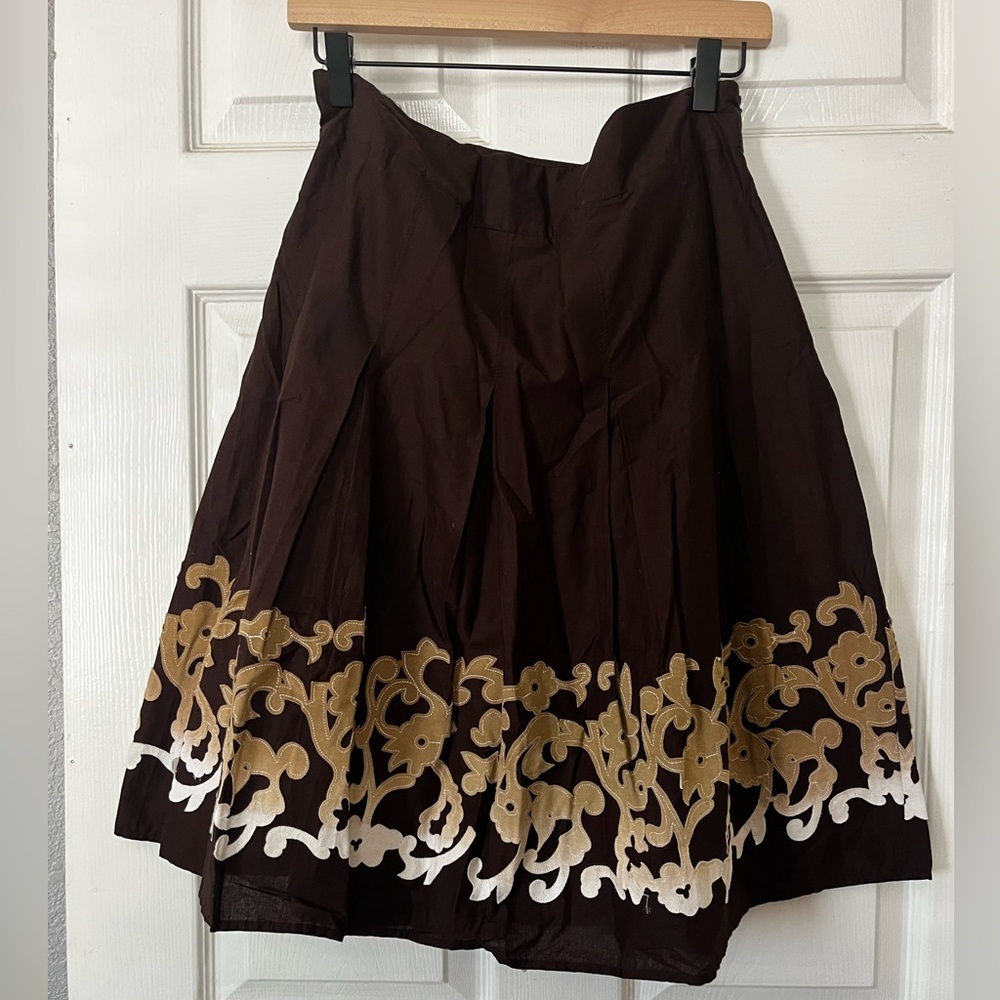 Style & Co. Brown Skirt with tan Accents